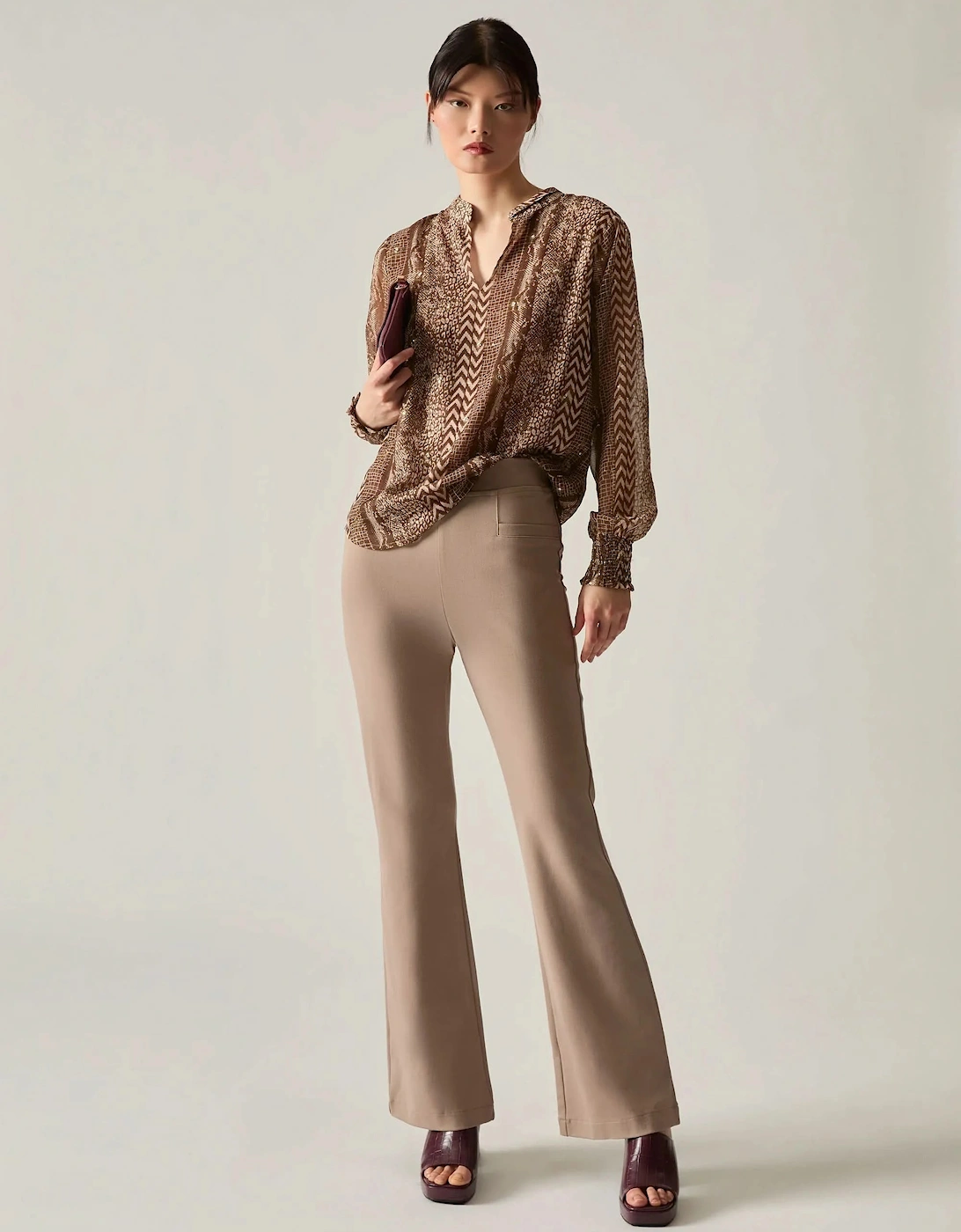 Sequin Animal Print Blouse
