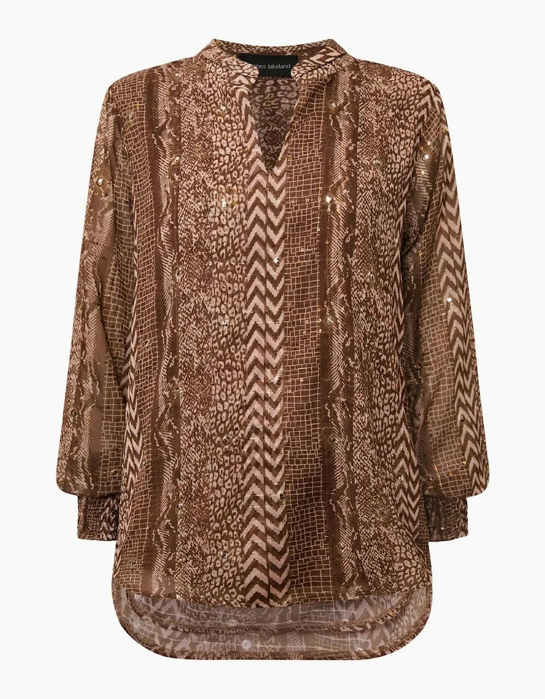 Sequin Animal Print Blouse