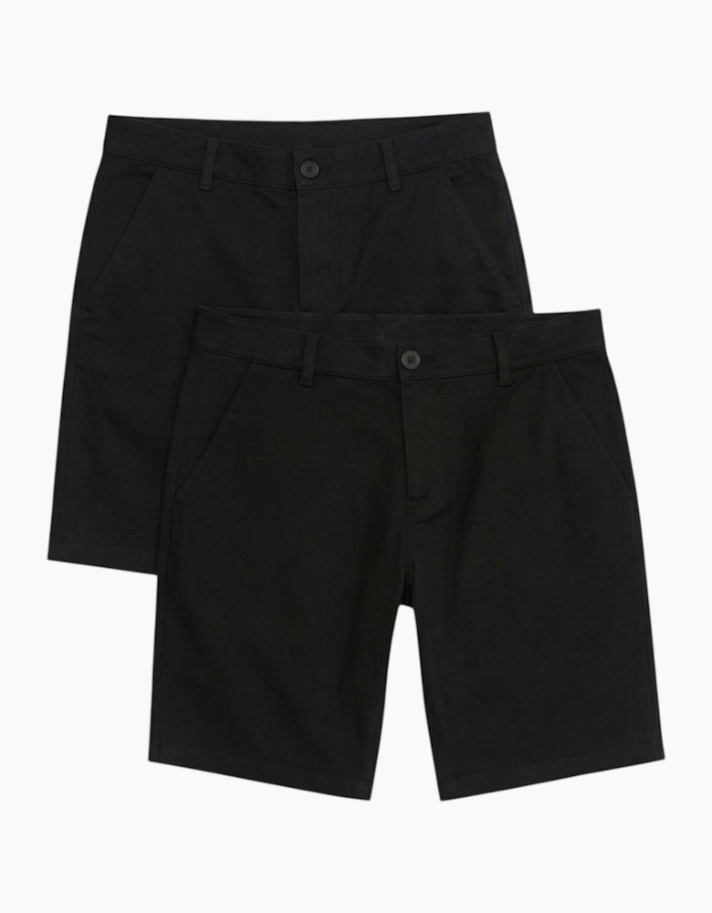 TOPMAN Mens Slim Chino Shorts 2Pack Bottom