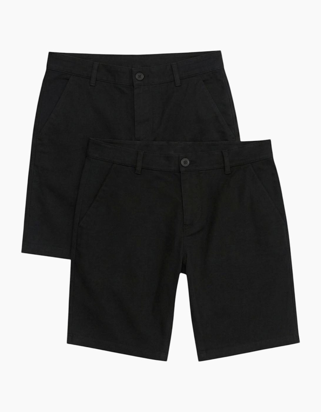 TOPMAN Mens Slim Chino Shorts 2Pack Bottom