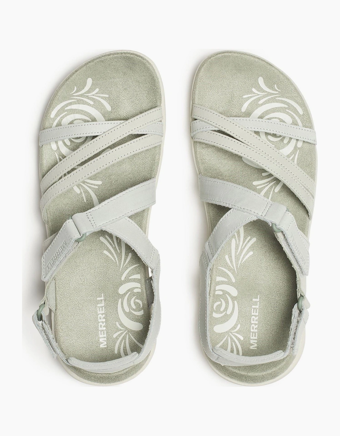 Merrell Harbor Backstrap Leather Women's Light Green Sandals