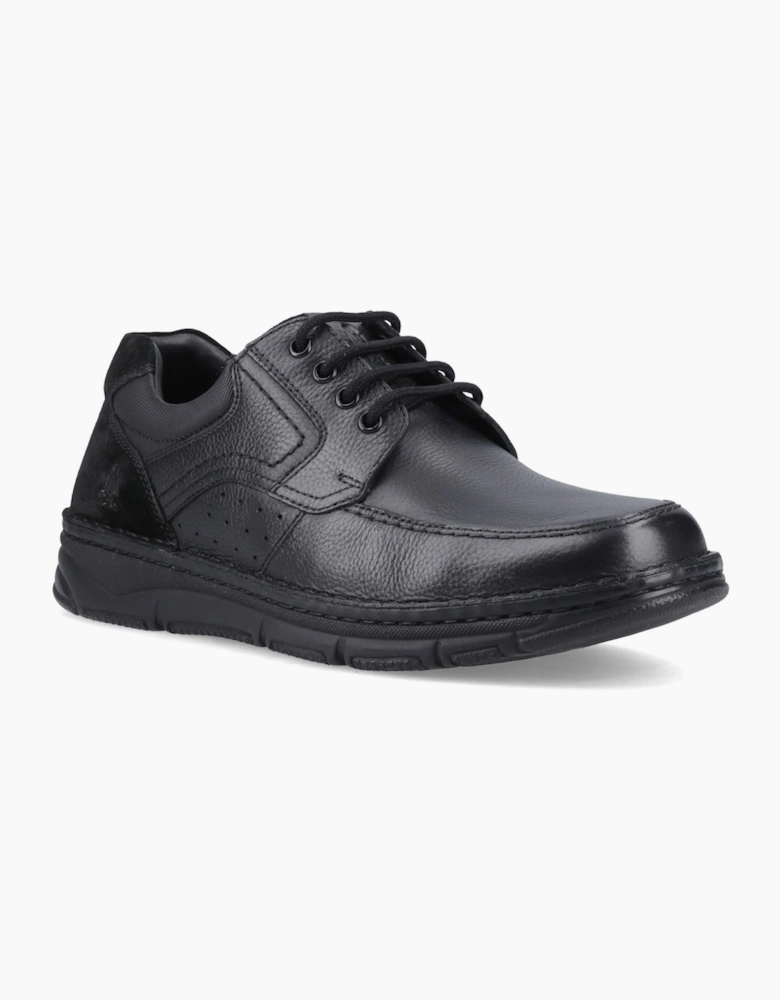 Hush Puppies Franklin Lace Up Shoe Leather Men's Black Shoes