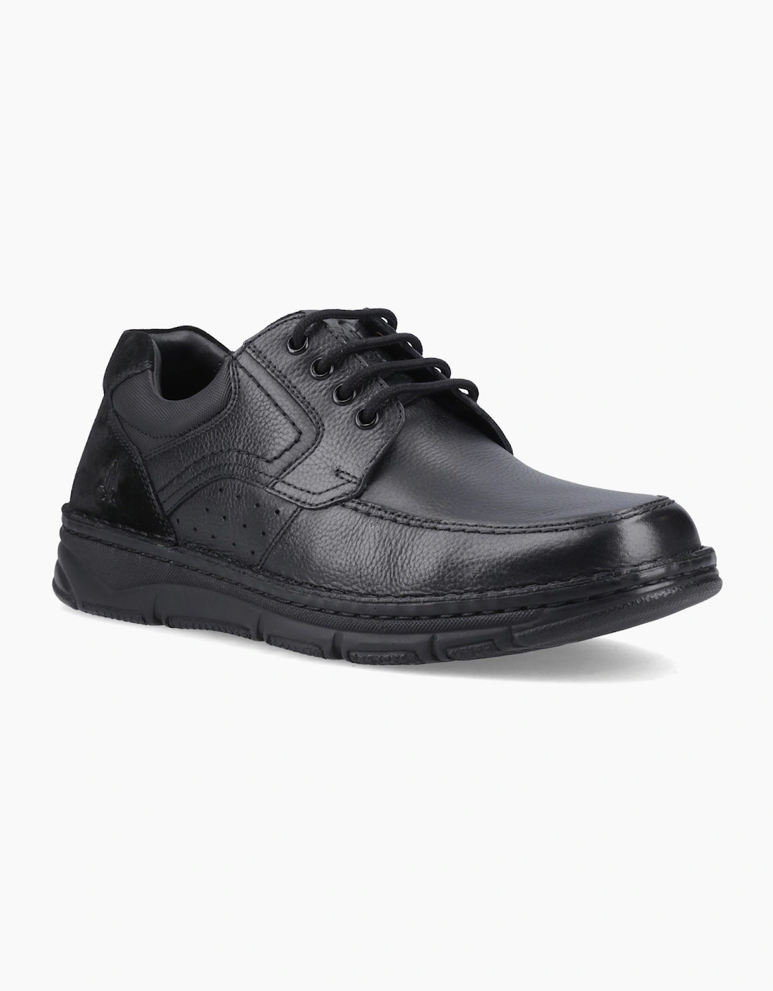 Hush Puppies Men's Black Franklin Lace Up Shoe Leather Loafers - Size 8