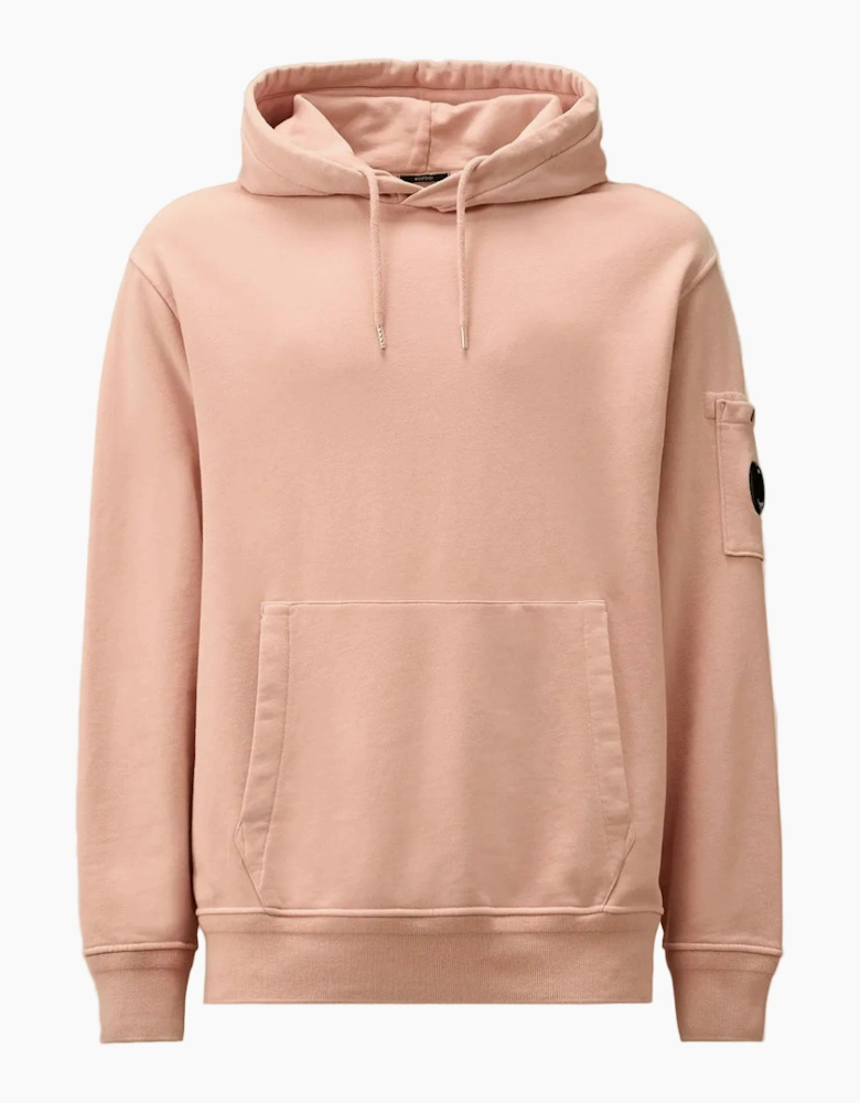 Diagonal Fleece Resist Dyed Lens Hoodie