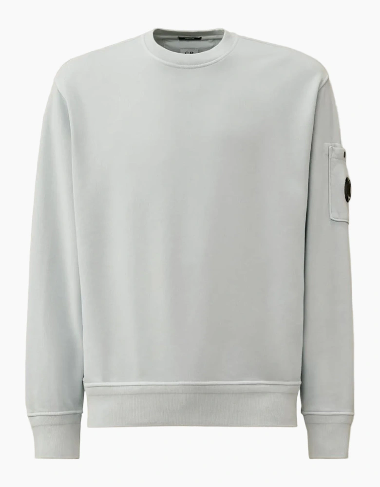 Diagonal Fleece Resist Dyed Lens Sweatshirt