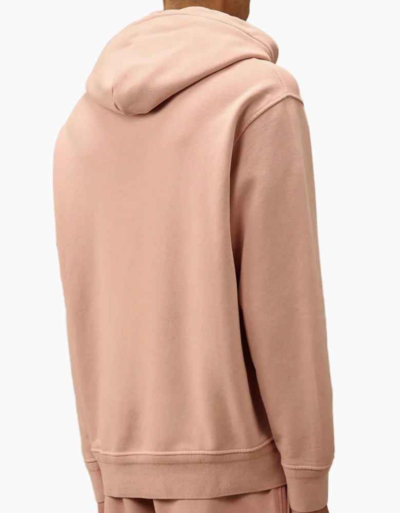 Diagonal Fleece Resist Dyed Lens Hoodie