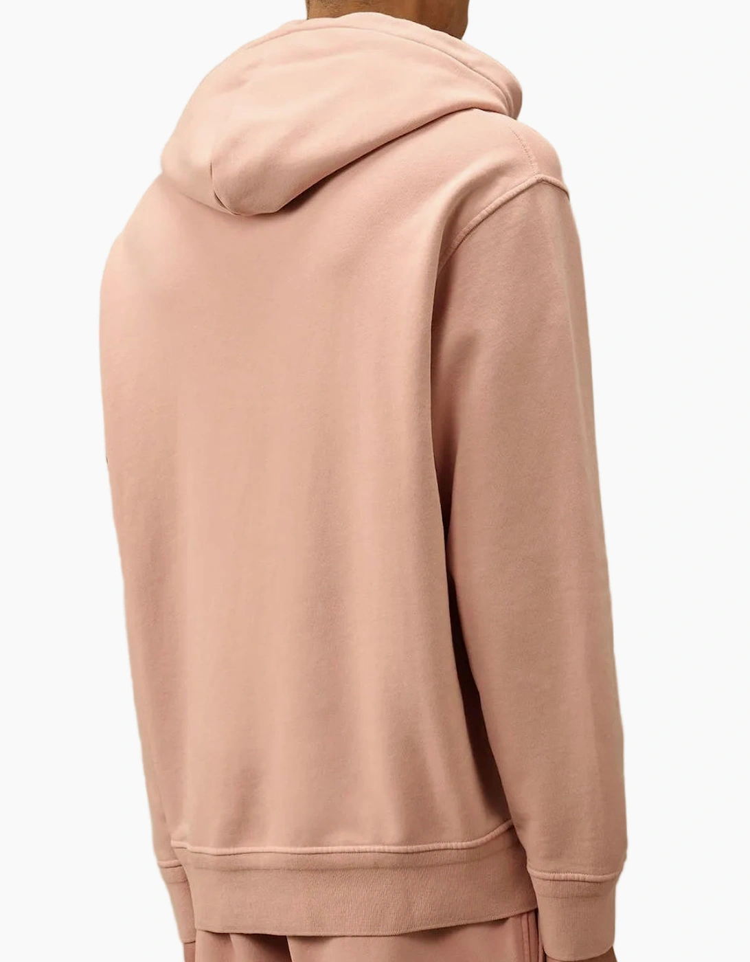 Diagonal Fleece Resist Dyed Lens Hoodie