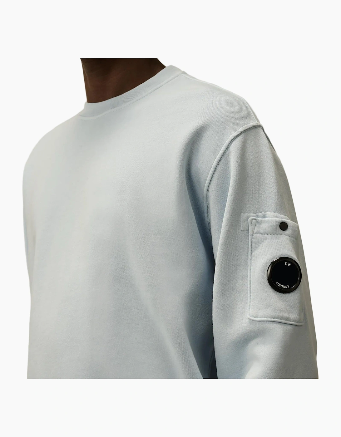Diagonal Fleece Resist Dyed Lens Sweatshirt