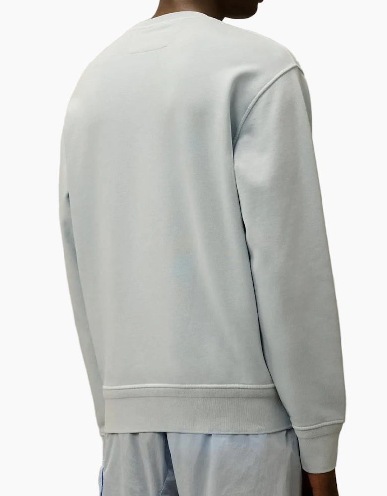 Diagonal Fleece Resist Dyed Lens Sweatshirt
