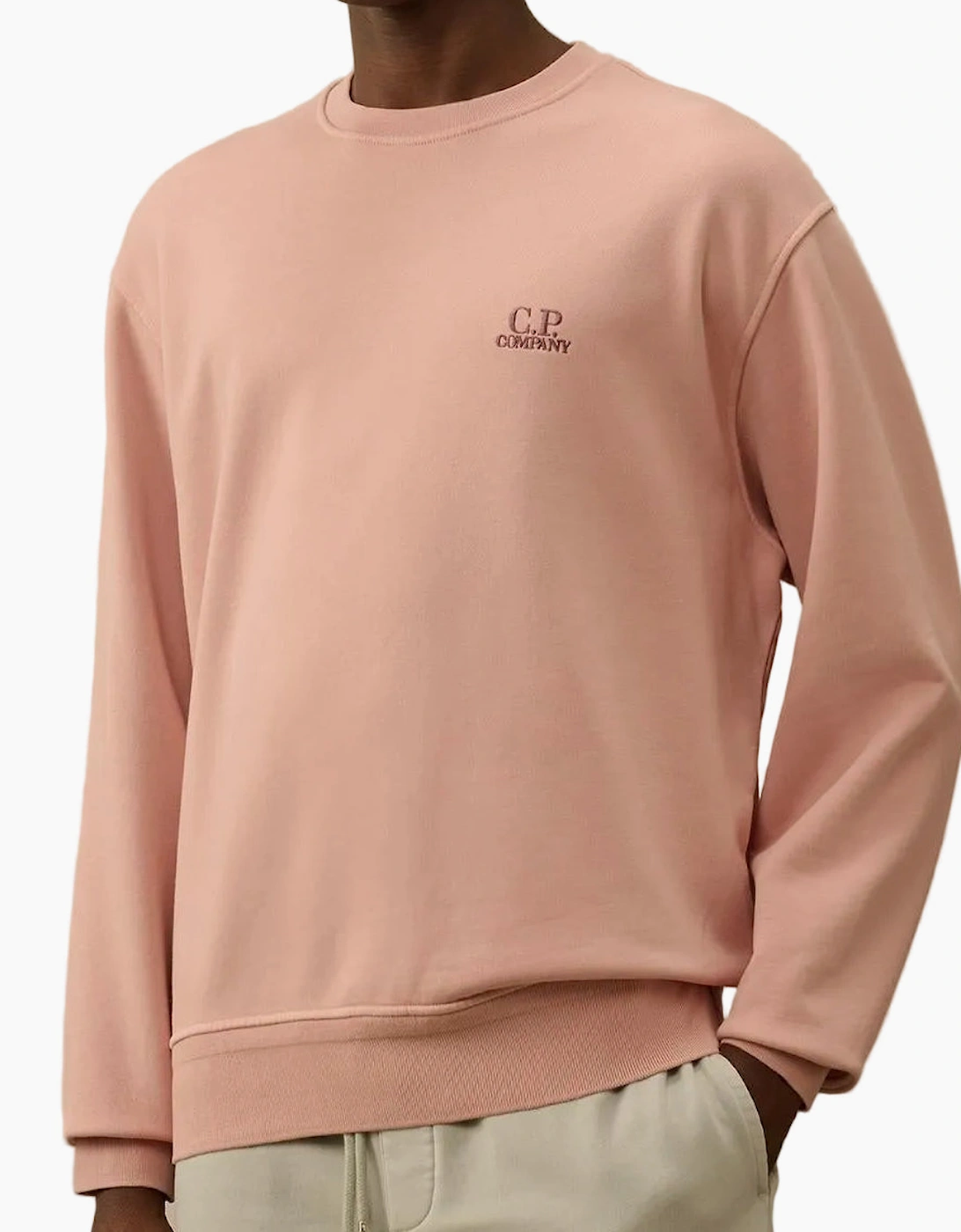 Diagonal Fleece Resist Dyed Logo Sweatshirt