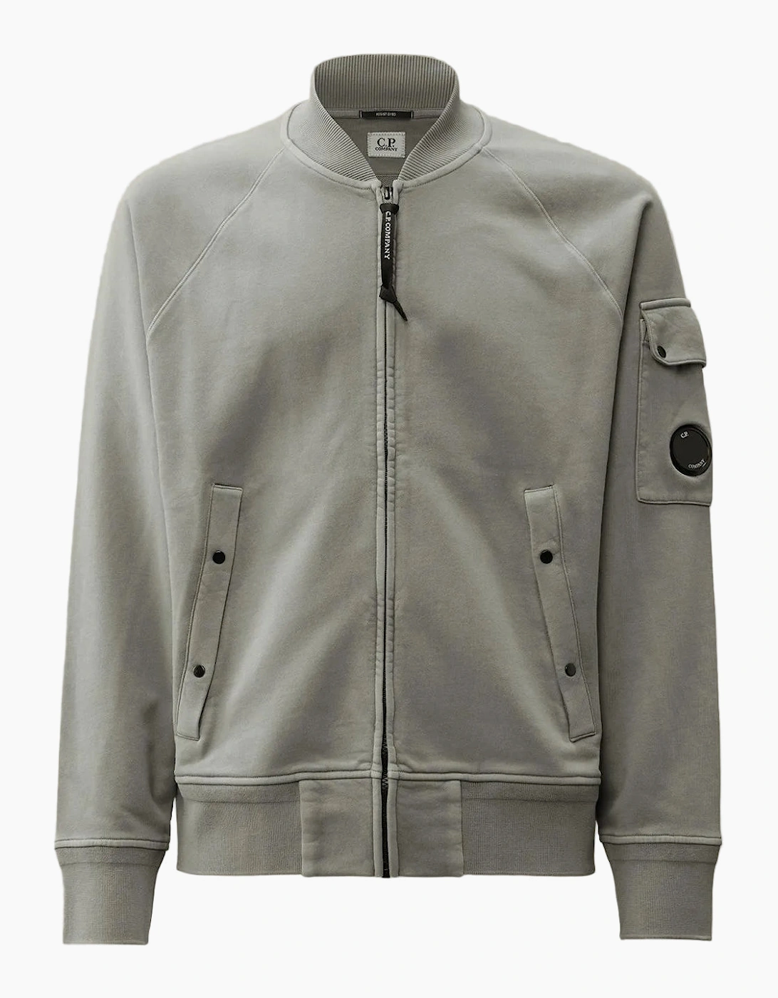 Diagonal Fleece Resist Dyed Zipped Lens Sweatshirt, 5 of 4