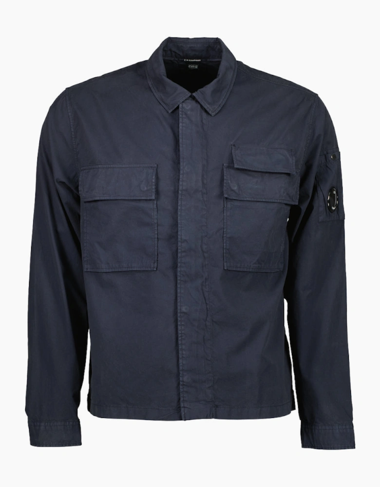 Gabardine Half Zip Lens Overshirt