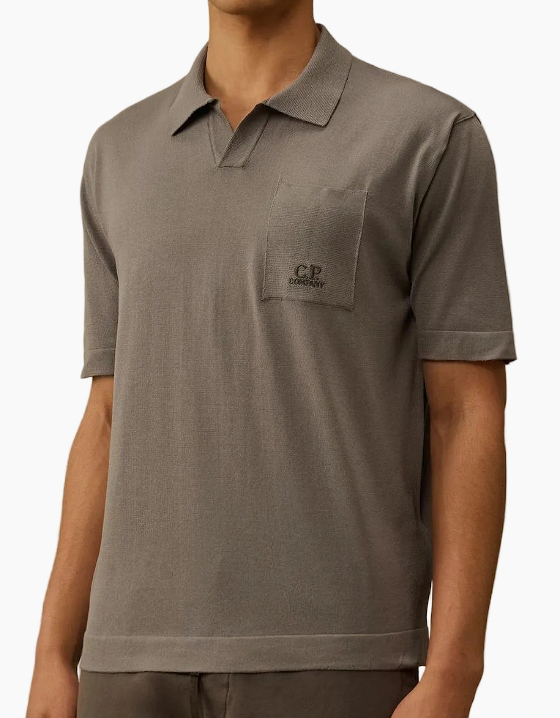 Knitted Pocket Logo Polo