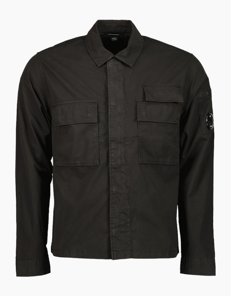 Gabardine Half Zip Lens Overshirt