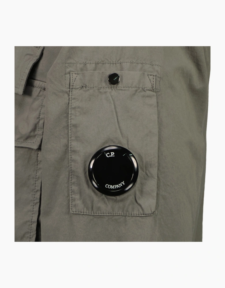 Gabardine Half Zip Lens Overshirt