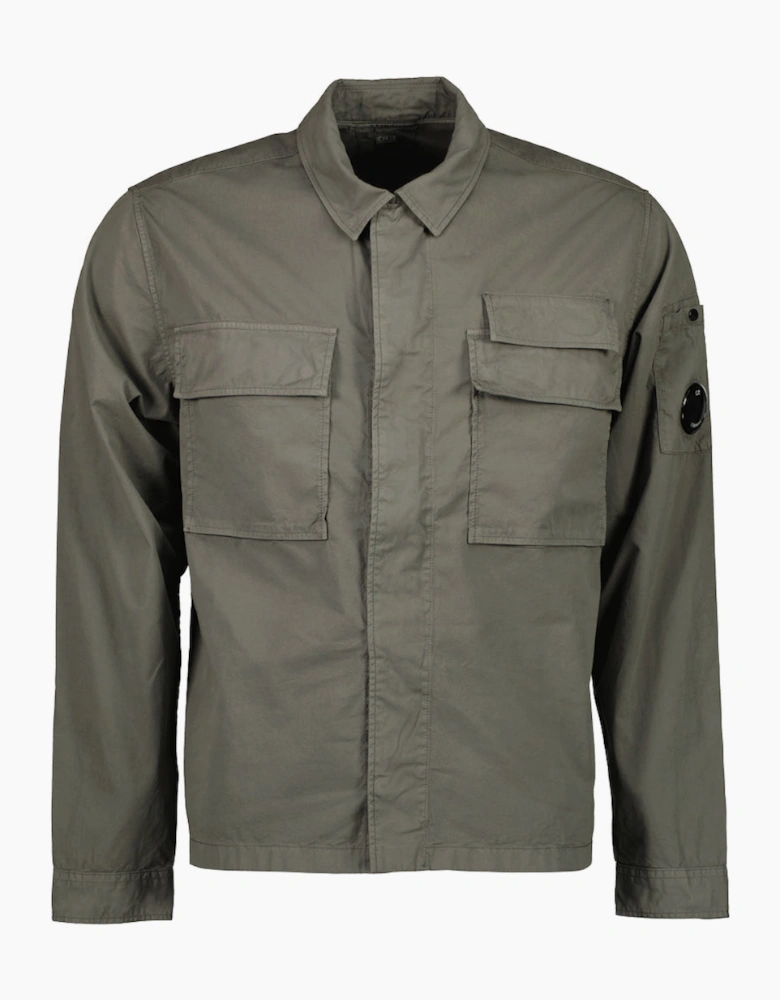 Gabardine Half Zip Lens Overshirt