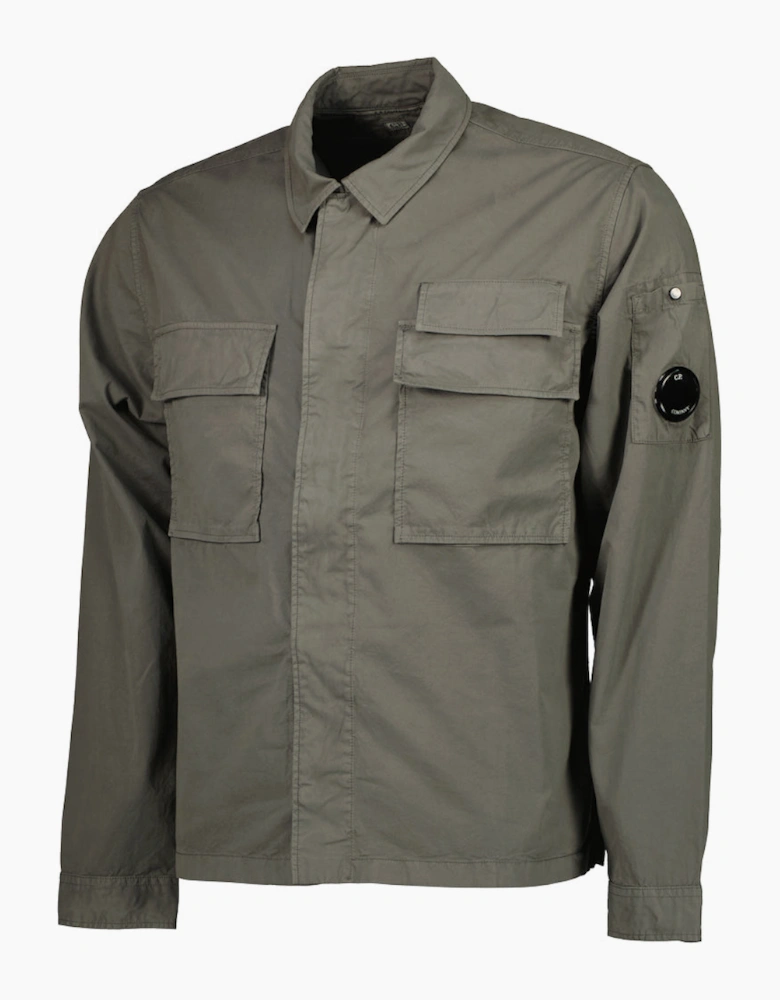 Gabardine Half Zip Lens Overshirt