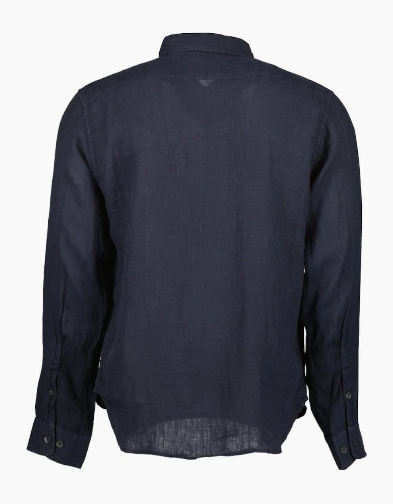 Long Sleeve Linen Overshirt