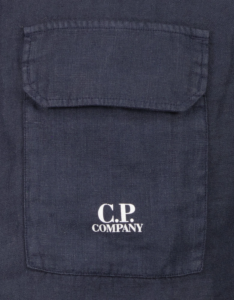Long Sleeve Linen Overshirt