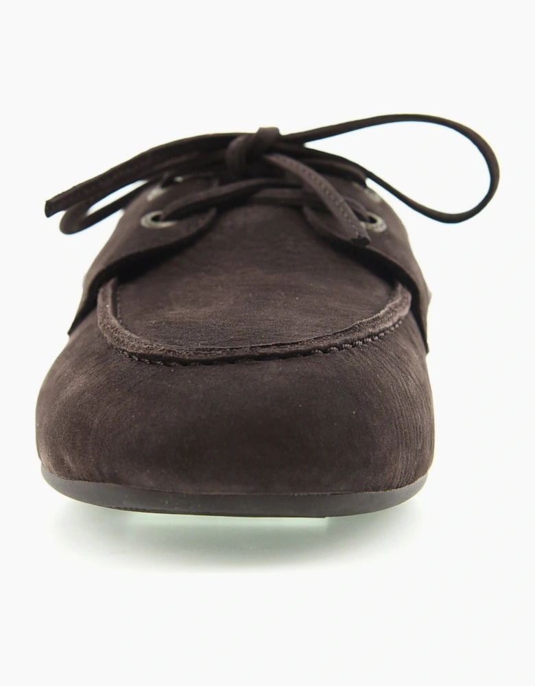 Sperry Slim Boat Leather Women's Dark Brown Boat Shoes