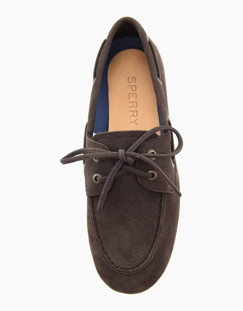 Sperry Slim Boat Leather Women's Dark Brown Boat Shoes