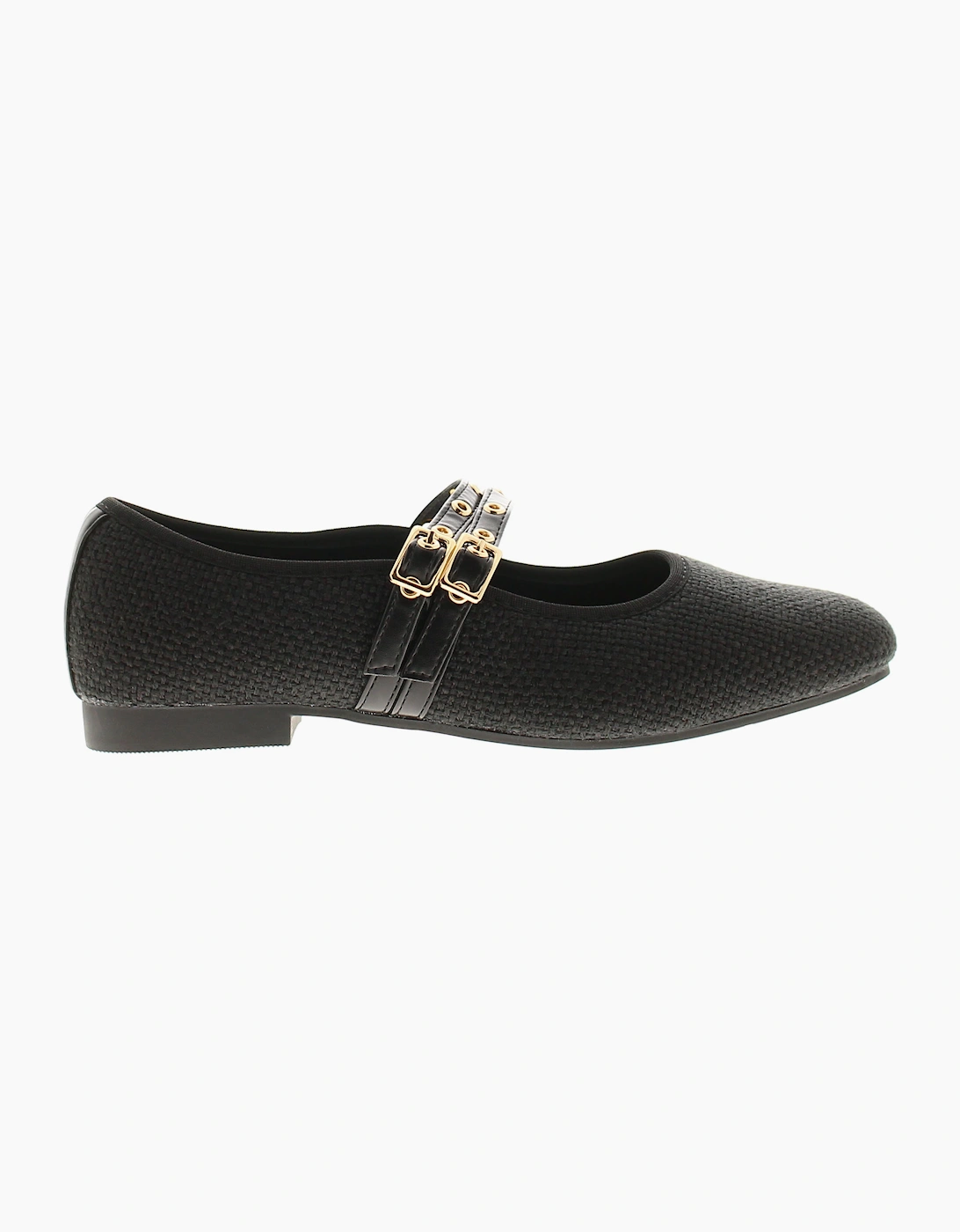 Apache Womens Flat Shoes Halima Buckle black UK Size