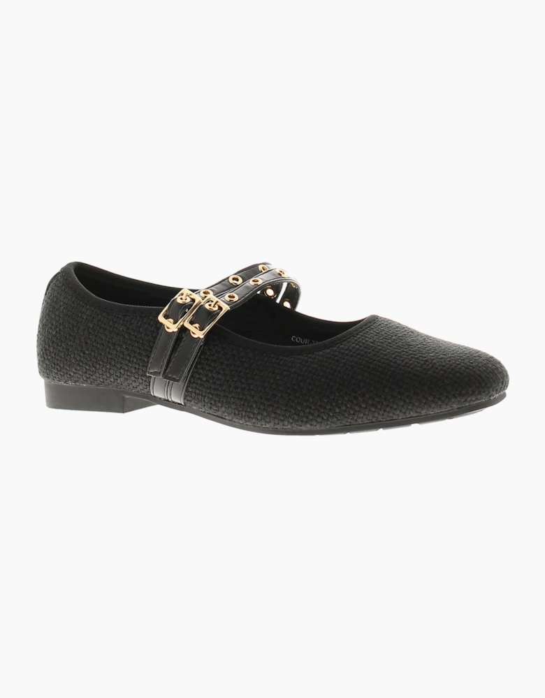Apache Womens Flat Shoes Halima Buckle black UK Size