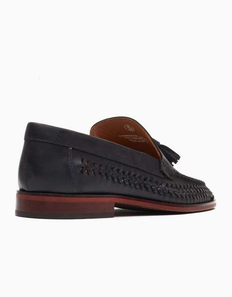 Base London Bracken Leather Men's Navy Loafers