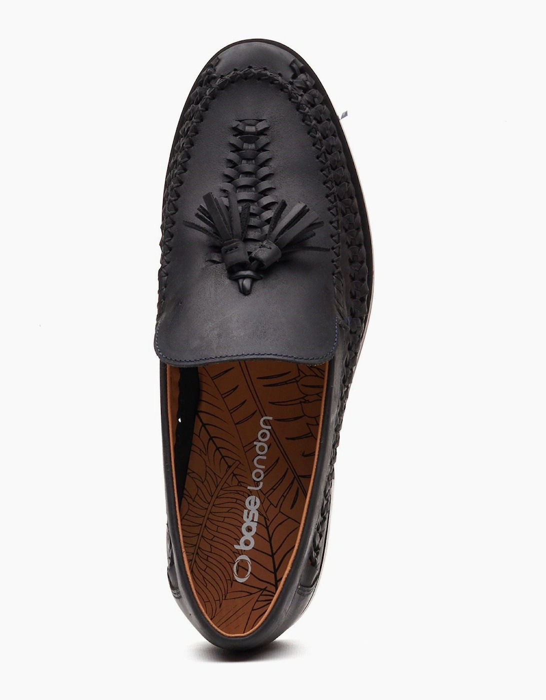 Base London Bracken Leather Men's Navy Loafers