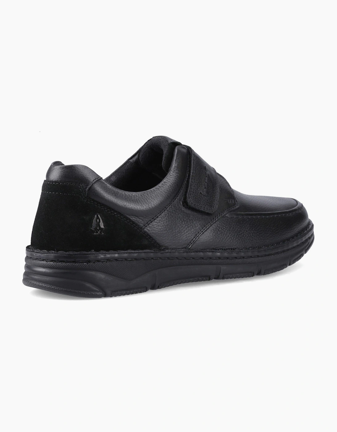 Hush Puppies Forde Touch Fastening Leather Men's Black Loafers