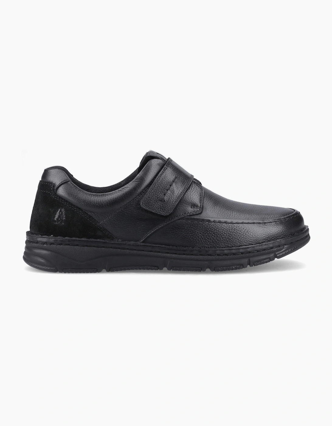 Hush Puppies Forde Touch Fastening Leather Men's Black Loafers