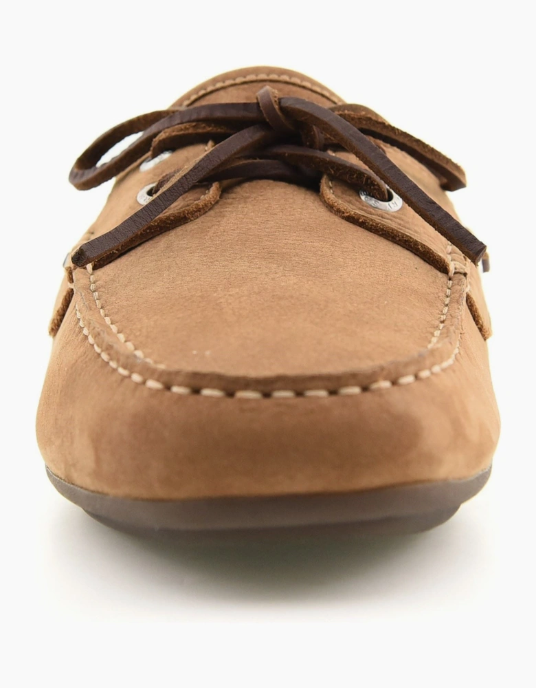 Sperry Orland 2-Eye Driver Leather Men's Tan Boat Shoes