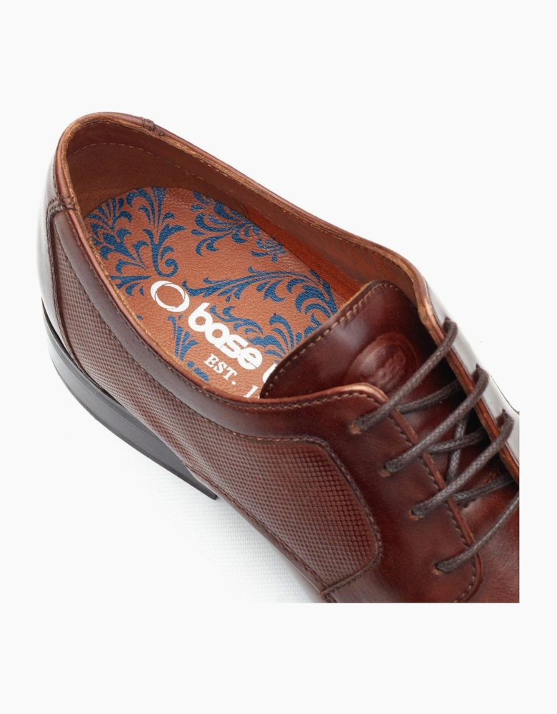 Base London Dome Lace Up Leather Men's Burnt Tan Lace-Up Shoes