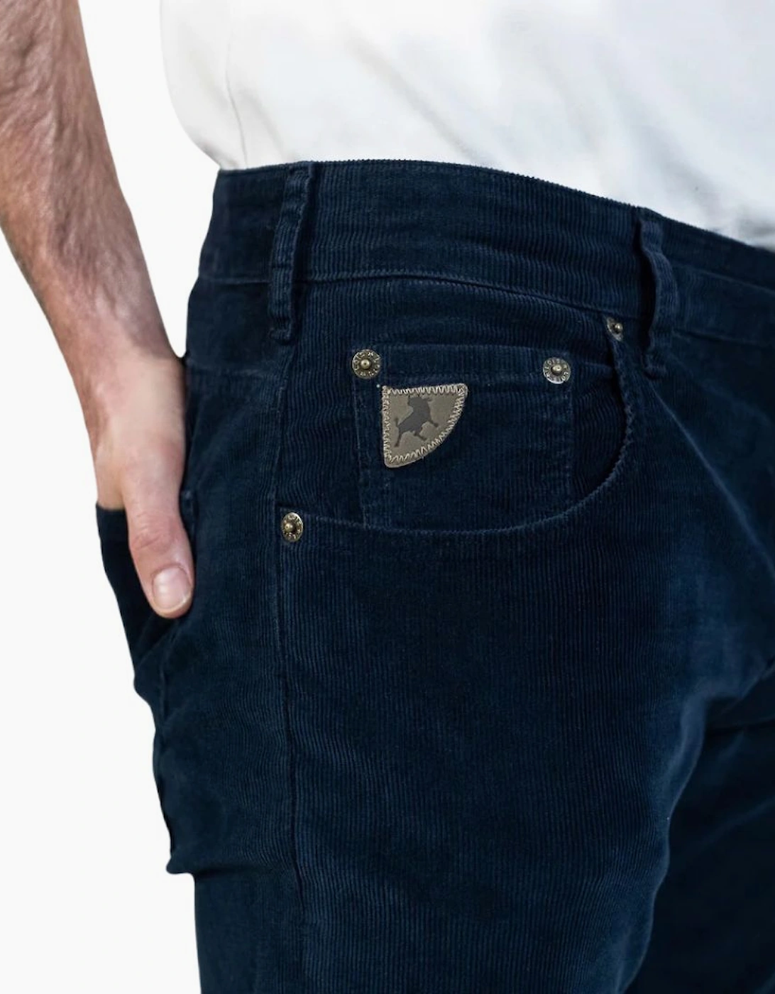 Lois Sierra Thin Corduroy Navy Trouser