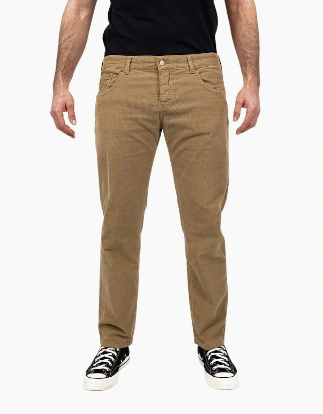 Lois Sierra Thin Corduroy Dark Sand Trouser, 5 of 4