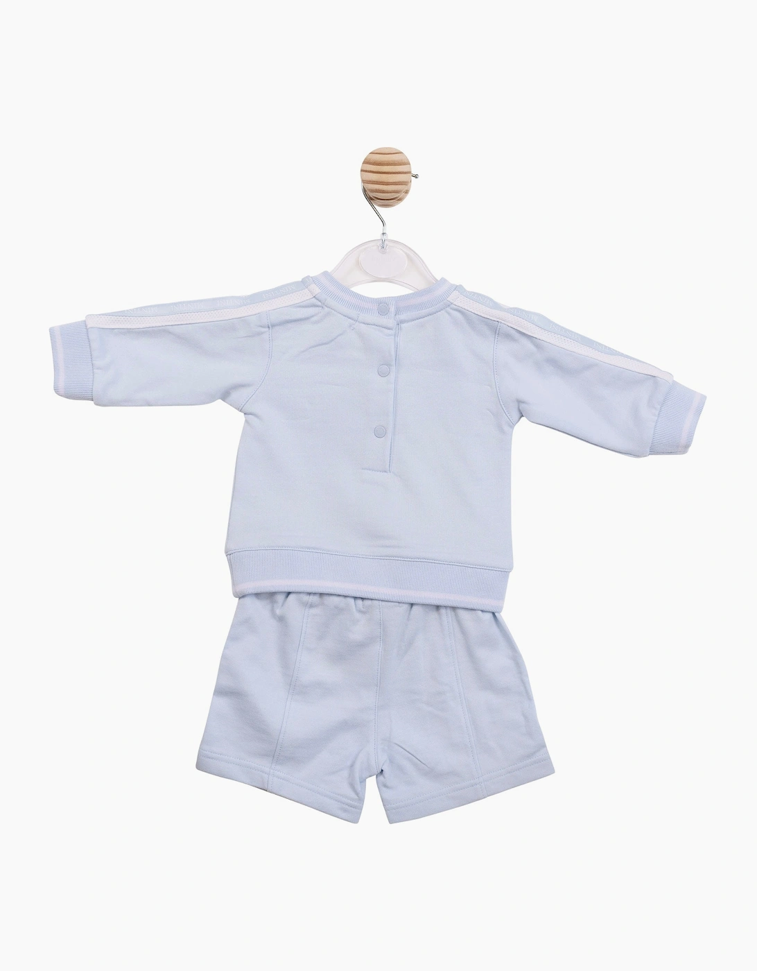 Boys Pale Blue Sporty Sweat Short Set