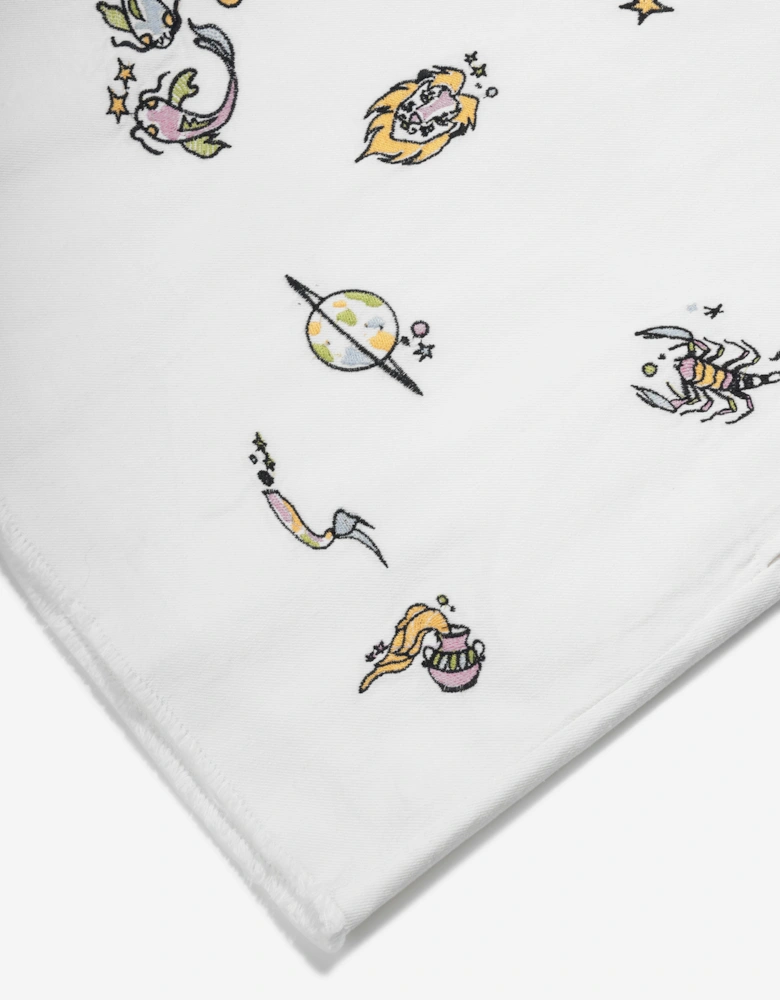 DL1961 Girls Kiki Star Signs T-Shirt Dress in White