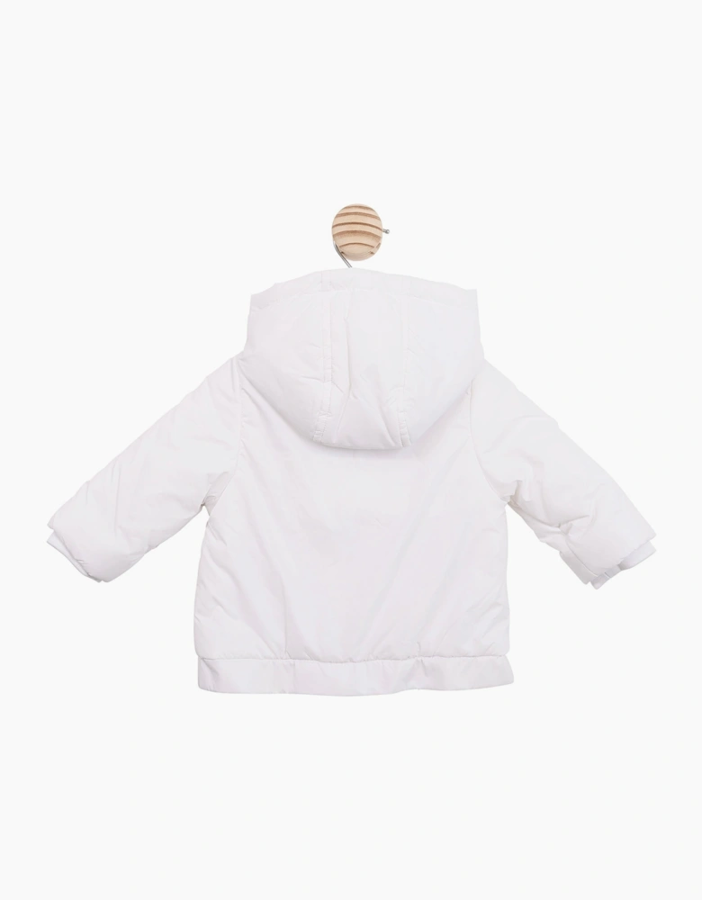 Boys White Pocket Summer Coat