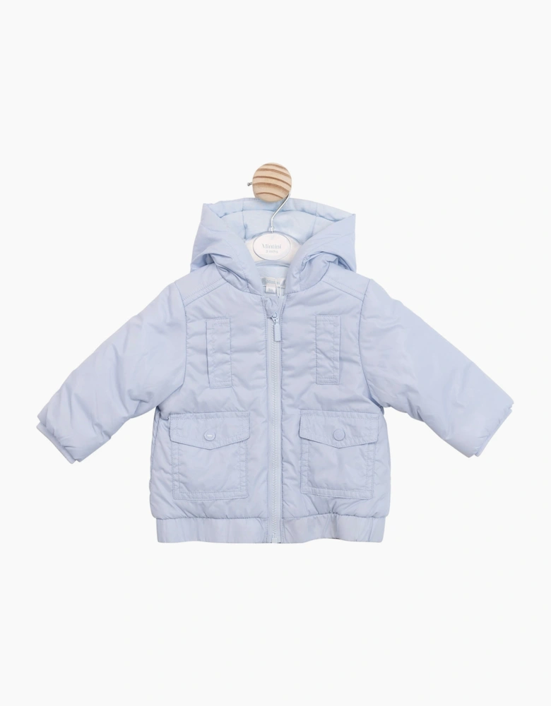 Boys Pale Blue Pocket Summer Coat