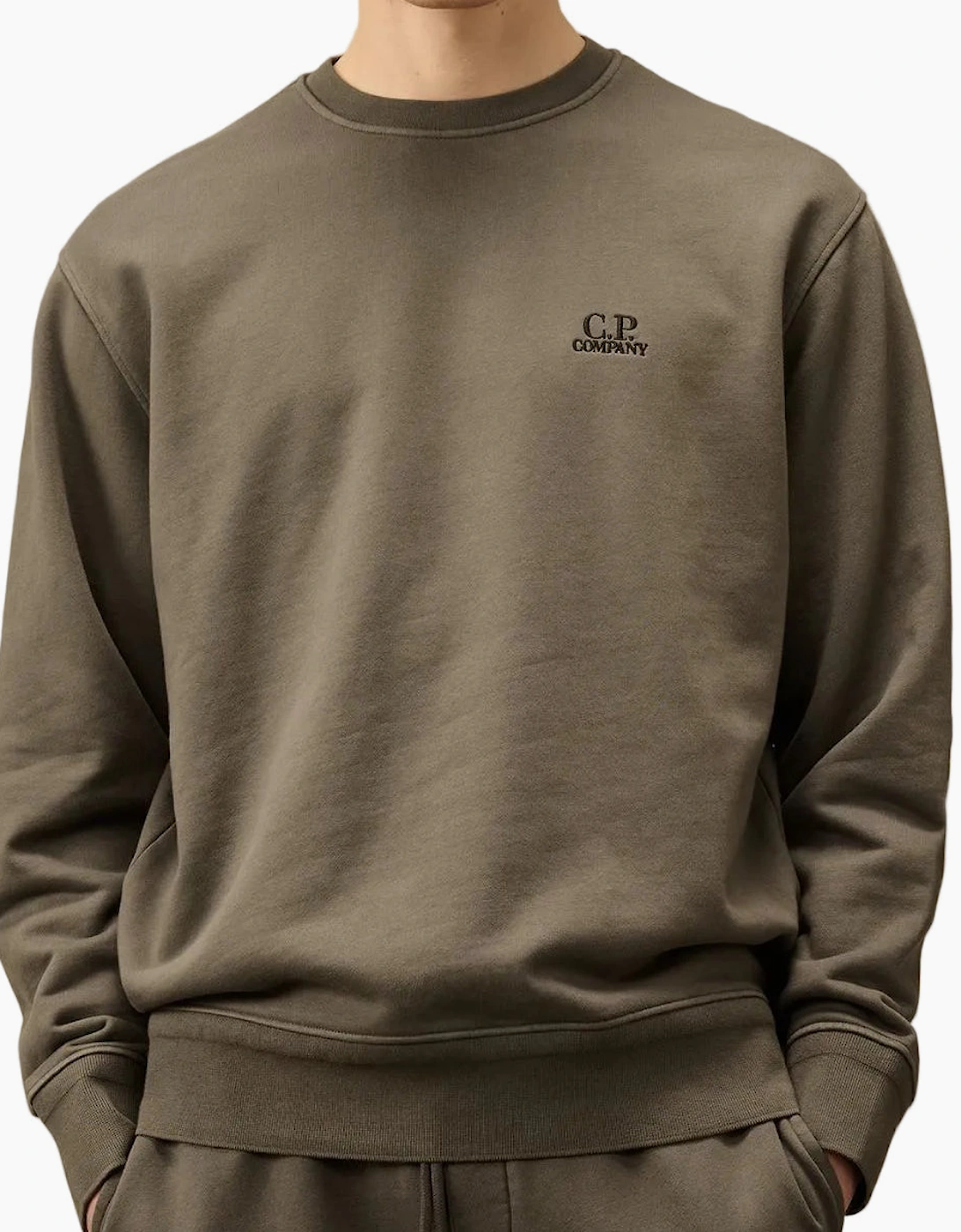 Diagonal Fleece Resist Dyed Logo Sweatshirt