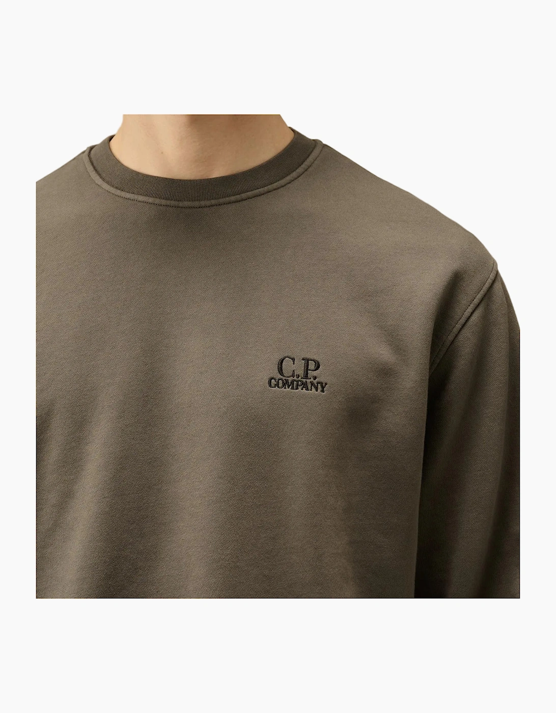 Diagonal Fleece Resist Dyed Logo Sweatshirt