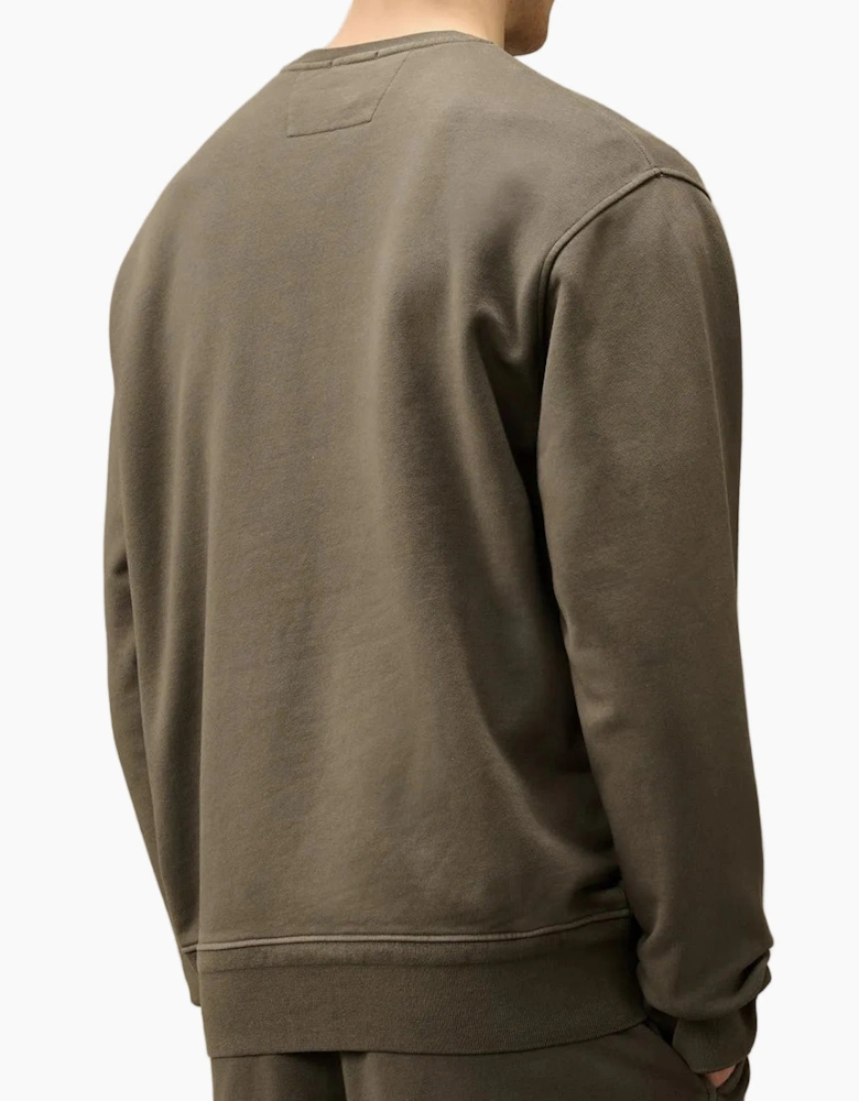 Diagonal Fleece Resist Dyed Logo Sweatshirt