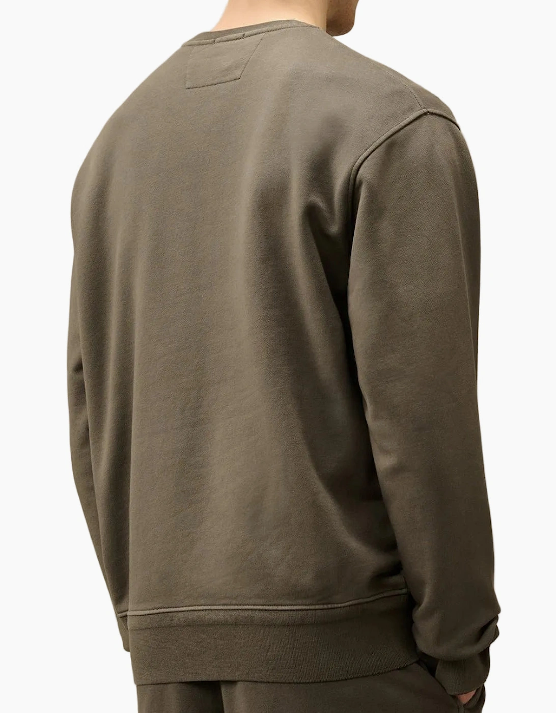 Diagonal Fleece Resist Dyed Logo Sweatshirt