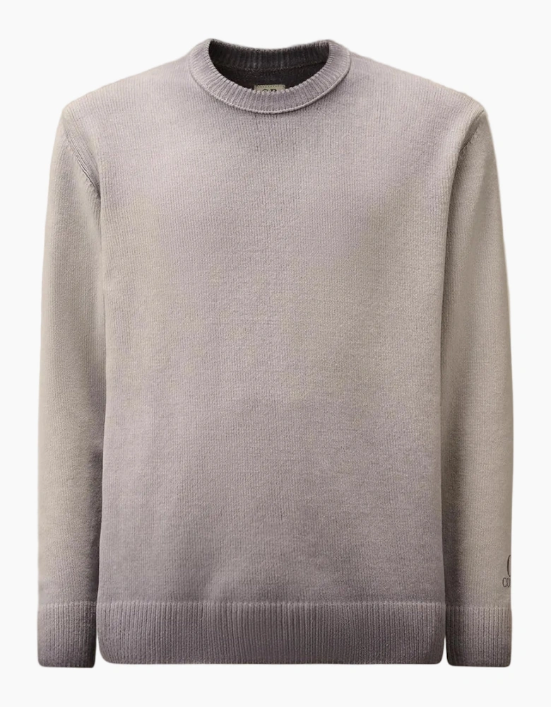 Chenille Crewneck Cuff Logo Knit