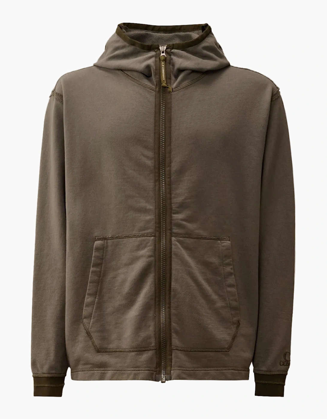 Diagonal Fleece Zip Hoodie, 5 of 4