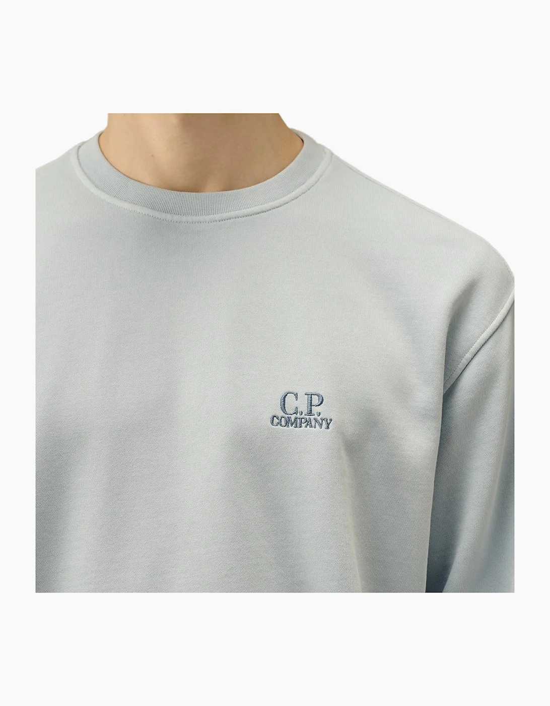 Diagonal Fleece Resist Dyed Logo Sweatshirt