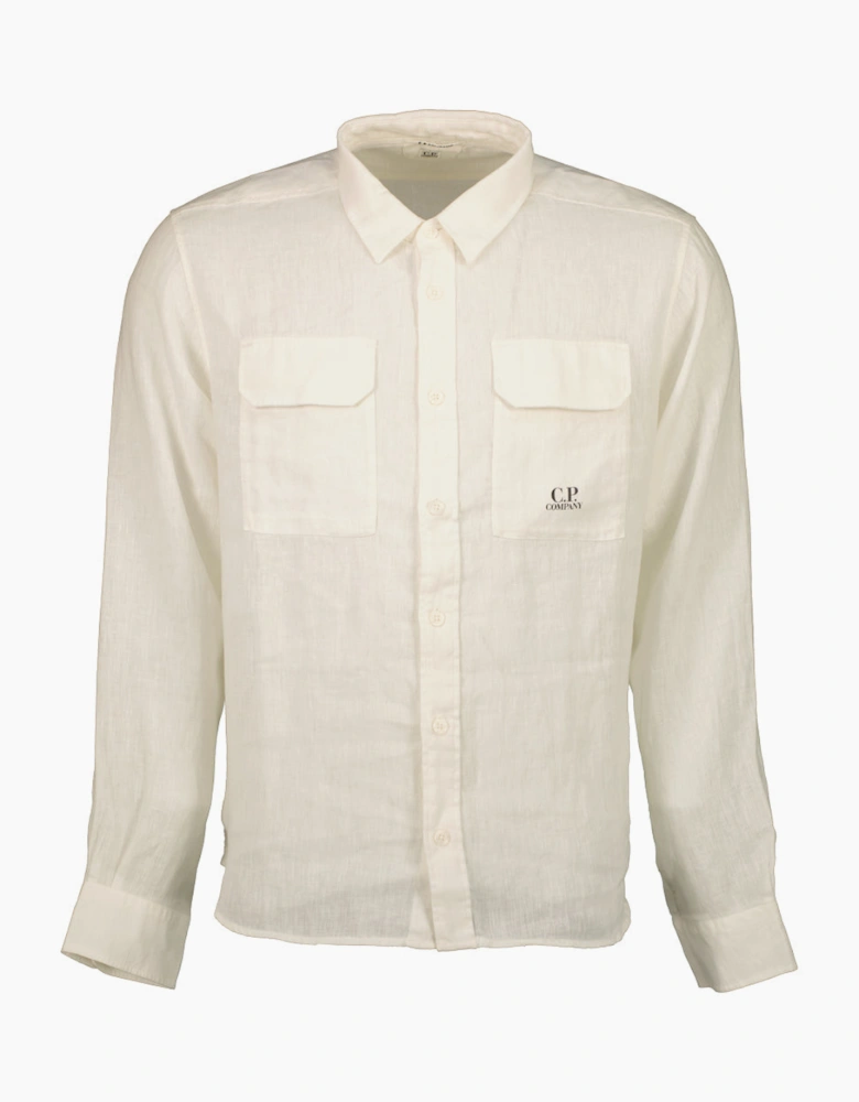 Long Sleeve Linen Overshirt