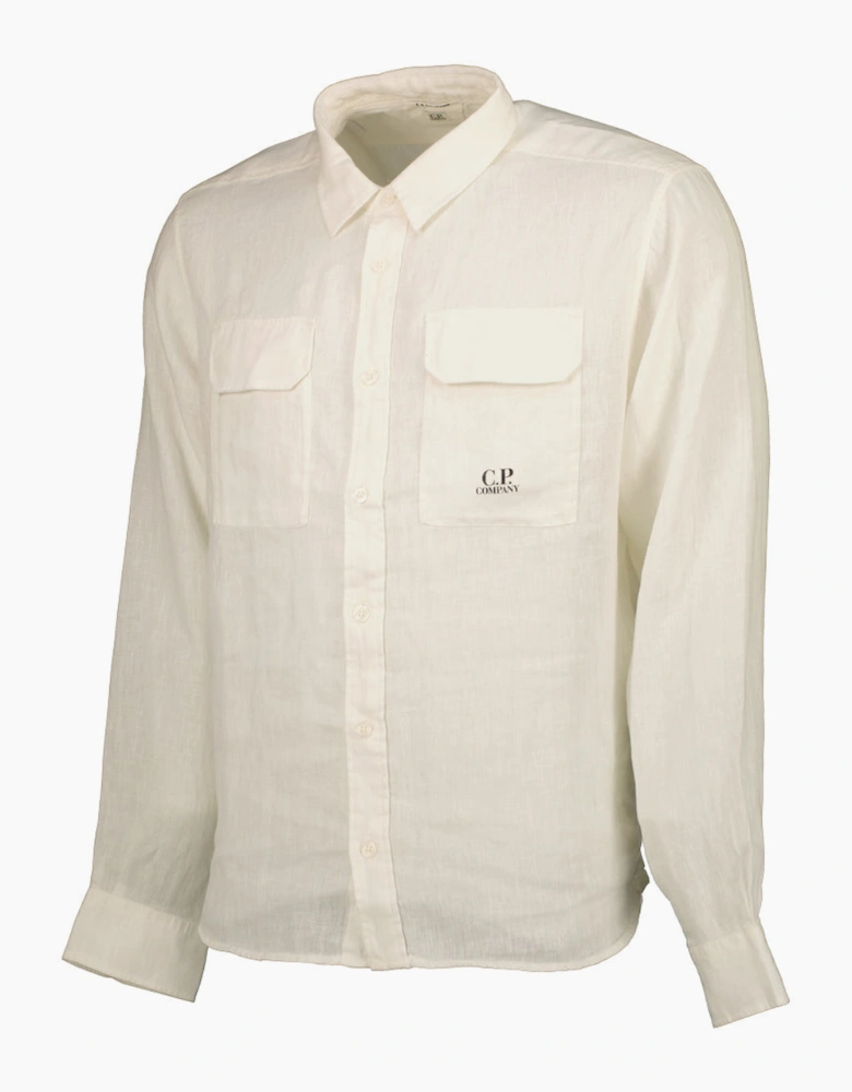 Long Sleeve Linen Overshirt