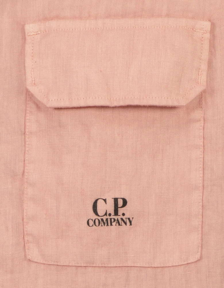 Long Sleeve Linen Overshirt