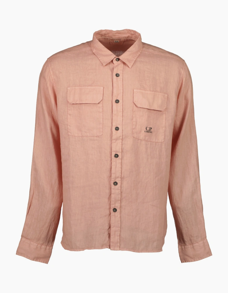 Long Sleeve Linen Overshirt